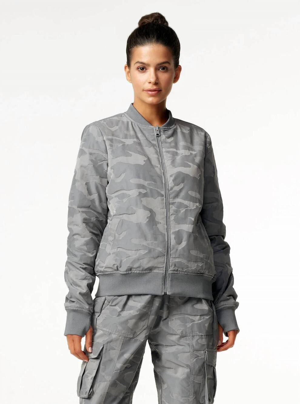 NEW BLANC NOIR reversible bomber jacket in sharkskin camo